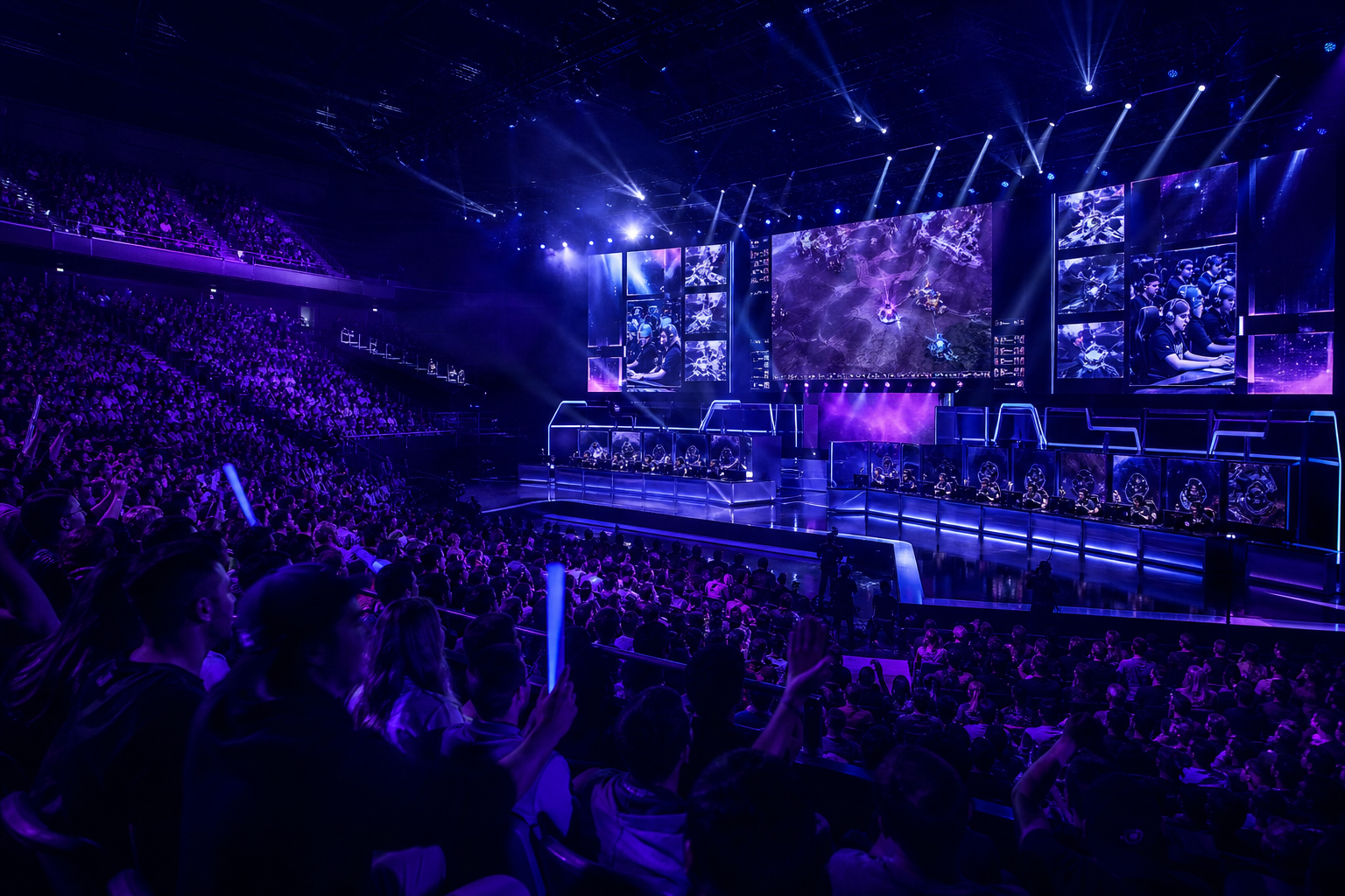 Esports tournament arena representing eFuse platform scale and market expansion